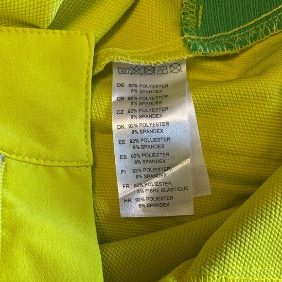 Men's Vibrant Yellow and Green Athletic Shorts - Picture 5 of 7